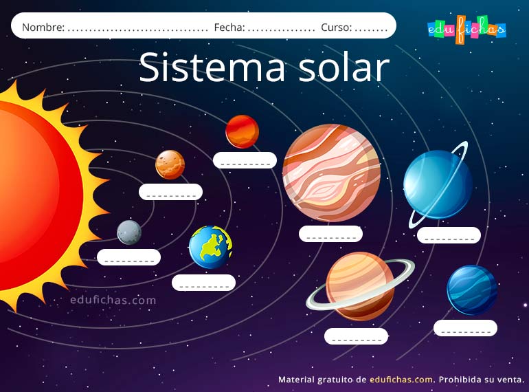 Ficha online de Los planetas para Quinto de primaria  Planetas del sistema  solar, Imagenes de los planetas, Caracteristicas de los planetas